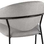 Серый стул с обивкой из искусственной замши Alexis варинант исполнения - 7 | Loft Concept в Тюмени