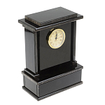 Часы настольные черные из натурального камня Обсидиан Stone Clock варинант исполнения - 2 | Loft Concept в Тюмени