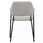 Стул мягкий с подлокотниками Chair Gray Upholstery Boucle варинант исполнения - 4 | Loft Concept в Тюмени