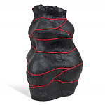 Ваза с красным кожаным жгутом "Красной нитью" варинант исполнения - 1 | Loft Concept в Тюмени