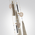 Люстра подвесная с 8-ю шарообразными плафонами из белого стекла с подвесками из камня и кисточками Agatelle варинант исполнения - 7 | Loft Concept в Тюмени