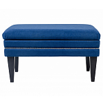 Мягкая банкетка на черных ножках с зоной для хранения Casket Blue варинант исполнения - 1 | Loft Concept в Тюмени