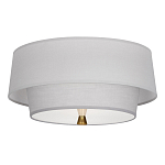 Потолочный светильник круглый серый с тканевым абажуром Ground Gray варинант исполнения - 1 | Loft Concept в Тюмени