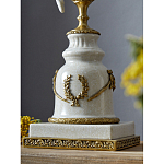 Подсвечник белый Попугай из фарфора с бронзовыми элементами Eden Garden варинант исполнения - 5 | Loft Concept в Тюмени