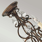 Люстра бронзового цвета с 4-мя лампами и подвесками из оптического стекла в классическом стиле Feiss варинант исполнения - 8 | Loft Concept в Тюмени