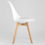 Стул с основой из пластика и мягким сиденьем Arvika White варинант исполнения - 3 | Loft Concept в Тюмени