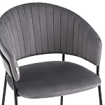 Стул в велюре серого цвета Horizon варинант исполнения - 6 | Loft Concept в Тюмени