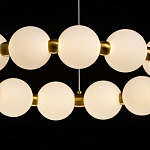 Люстра круглая с матовыми белыми шарами PEARLS Suspension варинант исполнения - 5 | Loft Concept в Тюмени
