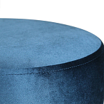 Пуф синий велюр на золотом металлическом основании Golden Belt варинант исполнения - 2 | Loft Concept в Тюмени