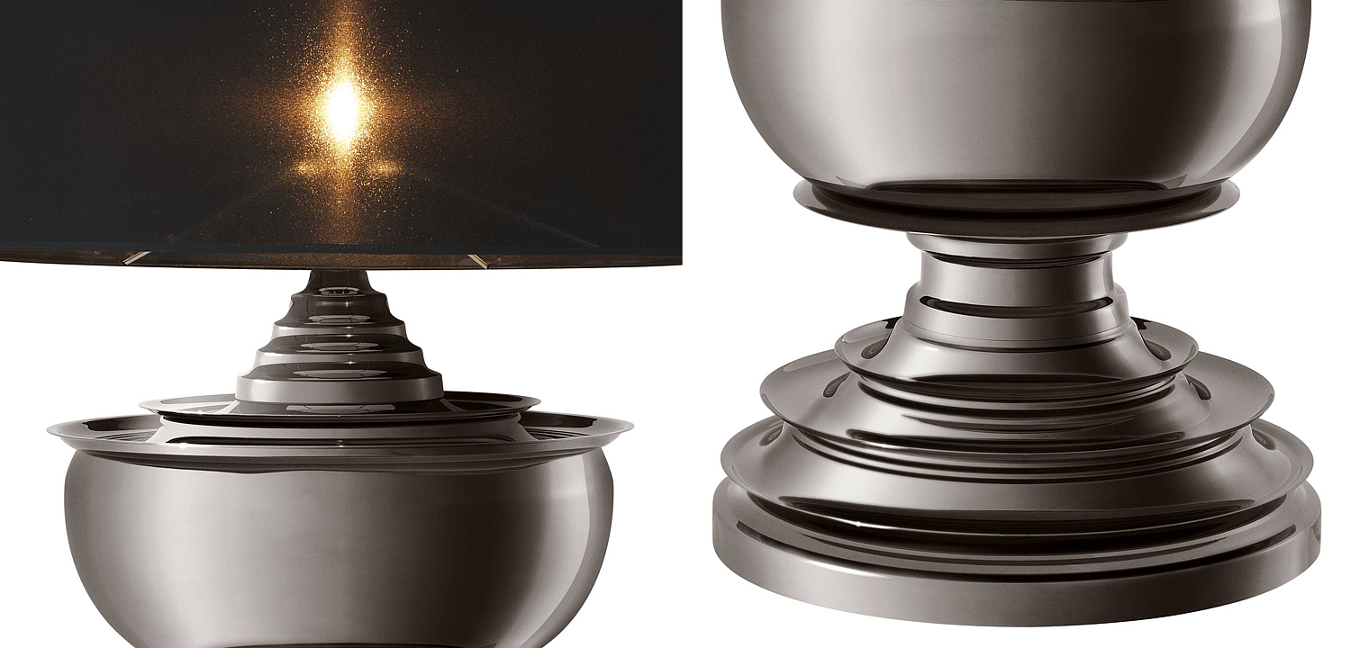 Настольная лампа Eichholtz Table Lamp Pagoda Black nickel Настольная лампа Eichholtz Table Lamp Pagoda Black nickel - Loft-Concept в Тюмени