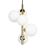 Подвесной светильник с 5-ю белыми шарообразными плафонами Bubble Chandelier варинант исполнения - 3 | Loft Concept в Тюмени