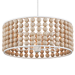 Люстра в форме цилиндра с вставками из деревянных бусин Wooden Beads варинант исполнения - 2 | Loft Concept в Тюмени