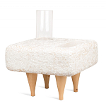 Керамический столик на деревянных ножках «Квадро» варинант исполнения - 2 | Loft Concept в Тюмени