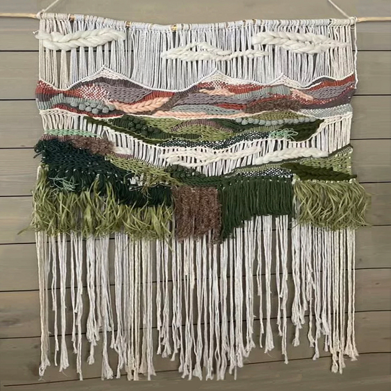  Гобелен Волшебный Лес в зеленых тонах Magic Forest I  Бежевый Зеленый в Тюмени | Loft Concept 