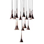 Люстра светодиодная с акриловыми конусообразными плафономи розовое золото Astra 60   варинант исполнения - 1 | Loft Concept в Тюмени