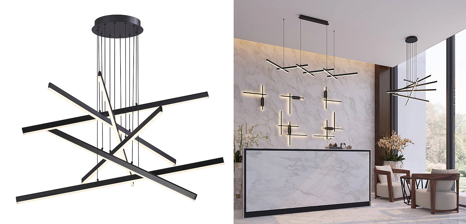 Люстра Rolf Six Black Lines Chandelier Люстра Rolf Six Black Lines Chandelier - Loft-Concept в Тюмени