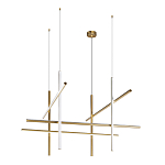 Люстра с 8-ю пересекающимися цилиндрическими плафонами на тонких тросах Trumpet tube варинант исполнения - 6 | Loft Concept в Тюмени