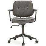 Офисное кресло в винтажном стиле на колёсах Glenn Dark Grey Chair варинант исполнения - 2 | Loft Concept в Тюмени