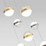 Люстра каскадная с 9-ю подвесами бронза и никель Peggy Futura lamp варинант исполнения - 3 | Loft Concept в Тюмени