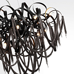 Люстра подвесная с объемной композицией из скрученных лент и металлических цепочек Atlantis Chain варинант исполнения - 5 | Loft Concept в Тюмени