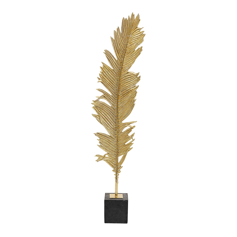 Декоративная статуя из металла Golden Feather Глянцевое золото Черный в Тюмени | Loft Concept 