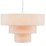 Люстра круглая трехъярусная с тканевыми абажурами Light Soft Glow варинант исполнения - 1 | Loft Concept в Тюмени