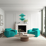 Подвесной вязаный бирюзовый светильник «Звезда Востока 02» варинант исполнения - 1 | Loft Concept в Тюмени