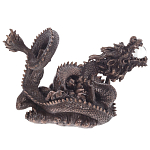 Декоративная статуэтка Дракон Fuzanglong Dragon Dark Bronze Statuette варинант исполнения - 1 | Loft Concept в Тюмени