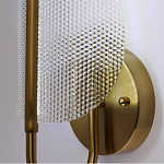 Бра с изогнутым рельефным плафоном Textured Glass варинант исполнения - 4 | Loft Concept в Тюмени