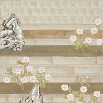 Обои ручная роспись The Art of Learning and Steps for the Flowers by Teo Yang Original colourway on Icefield India tea paper варинант исполнения - 1 | Loft Concept в Тюмени