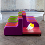 Дизайнерский кофейный стол на круглых ножках Poltronova T02 Pink Coffee Table варинант исполнения - 11 | Loft Concept в Тюмени