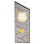 Часы подарочные настольные в виде погона Генерала из натурального камня Змеевик Silver Military Clock варинант исполнения - 7 | Loft Concept в Тюмени