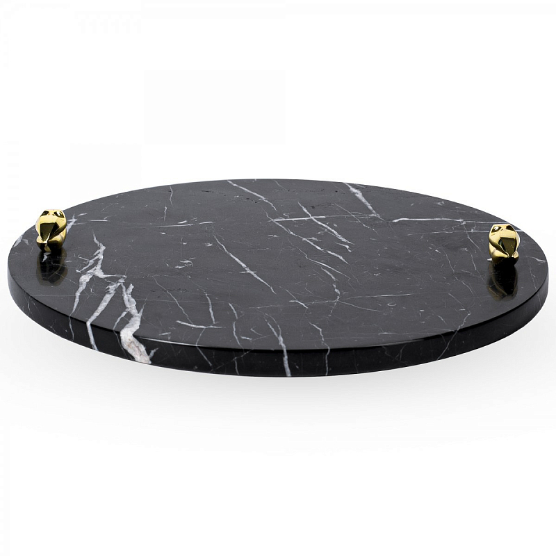 Поднос ACOLYTE ENTERTAINING PLATTER MARBLE & BRONZE Черный Поднос ACOLYTE ENTERTAINING PLATTER MARBLE & BRONZE Черный в Тюмени | Loft Concept