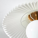 Потолочный светильник с белым плиссированным абажуром Headquarters варинант исполнения - 4 | Loft Concept в Тюмени