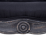 Кресло низкое в стиле прованс Черный Лен Louis French Armchair  варинант исполнения - 5 | Loft Concept в Тюмени