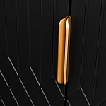 Комод черный округлой формы с рельефным фасадом Black Cut варинант исполнения - 3 | Loft Concept в Тюмени