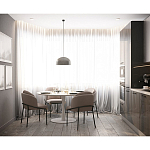 Кухонный гарнитур с серым глянцевым фасадом Onfroi Moss Grey Kitchen Set варинант исполнения - 3 | Loft Concept в Тюмени