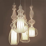 Подвесной светильник Wire Dream Pendant 1 Белый варинант исполнения - 2 | Loft Concept в Тюмени