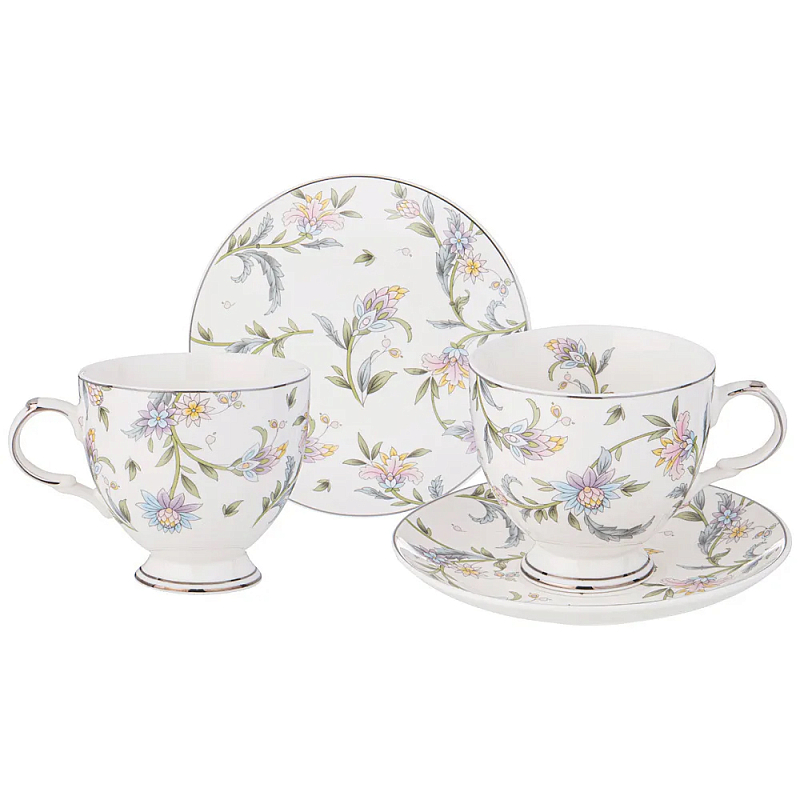 Чайный сервиз из фарфора на 2 персоны 4 предмета Tea Flower Set Мульти Чайный сервиз из фарфора на 2 персоны 4 предмета Tea Flower Set Мульти в Тюмени | Loft Concept