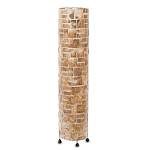 Торшер из перламутра на металлическом каркасе Indonesian Cylinder 2 варинант исполнения - 1 | Loft Concept в Тюмени