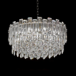 Круглая люстра с хрустальными подвесками на серебряном каркасе Gorgeous Crystal Light варинант исполнения - 5 | Loft Concept в Тюмени