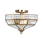 Потолочный светильник шестигранной формы с прозрачными стеклянным плафоном Elstead Lighting варинант исполнения - 1 | Loft Concept в Тюмени