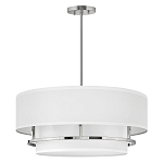 Потолочный светильник с двухслойным белым текстильным абажуром Hinkley варинант исполнения - 9 | Loft Concept в Тюмени