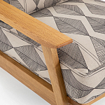 Кресло с каркасом из массива дуба Deniaud Oak Rhombus Beige Armchair варинант исполнения - 5 | Loft Concept в Тюмени