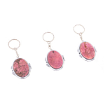 Зеркало брелок складное двухстороннее из натурального камня Родонит Stone Mirrors варинант исполнения - 4 | Loft Concept в Тюмени