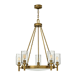  Люстра с 5-ю цилиндрическими плафонами из стекла с пузырьками Hinkley варинант исполнения - 8 | Loft Concept в Тюмени