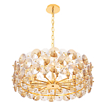 Люстра круглая золотого цвета с круглыми хрустальным элементами Solyria варинант исполнения - 5 | Loft Concept в Тюмени