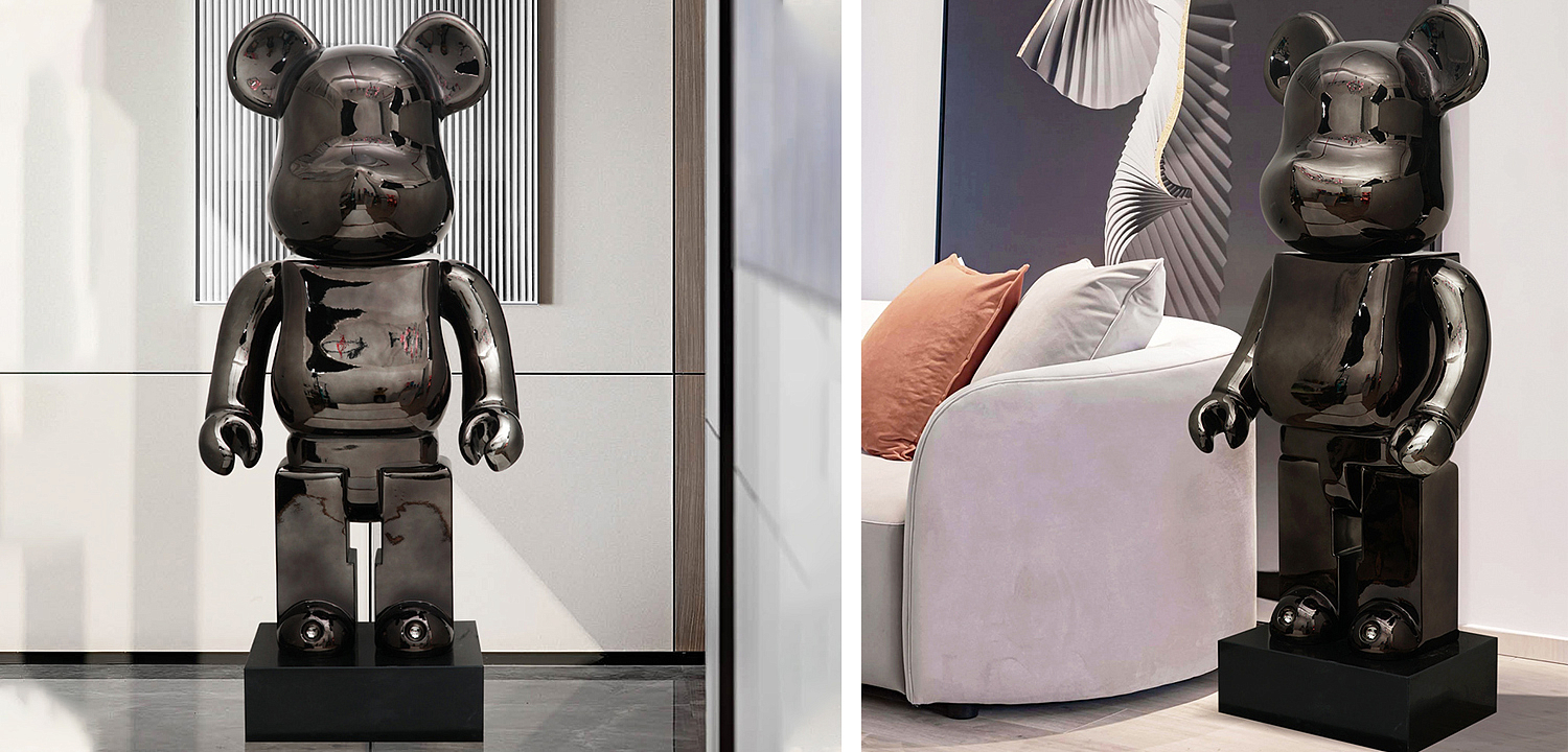 Статуэтка Bearbrick Black on stand Статуэтка Bearbrick Black on stand - Loft-Concept в Тюмени