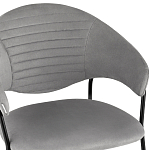 Серый стул с обивкой из искусственной замши Alexis варинант исполнения - 6 | Loft Concept в Тюмени