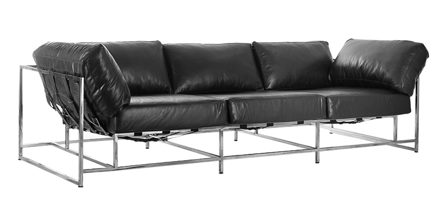 Диван Black Calfskin Sofa Диван Black Calfskin Sofa - Loft-Concept в Тюмени